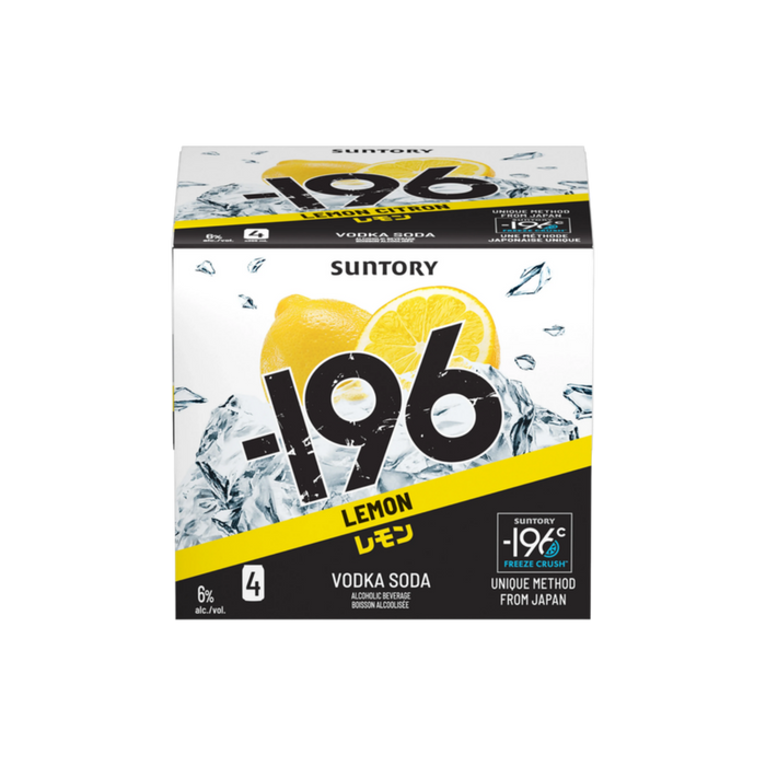 -196 Lemon Vodka Soda 4pk — Cooler