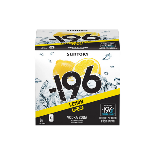 -196 Lemon Vodka Soda 4pk — Cooler
