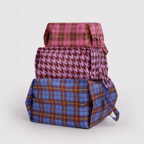 3D ZIP SET "CHECK MIX" — by Baggu