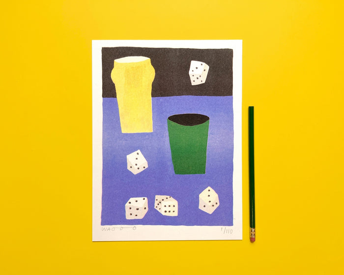 A GAME OF YAHTZEE, 21x28 cm — by We are out of office