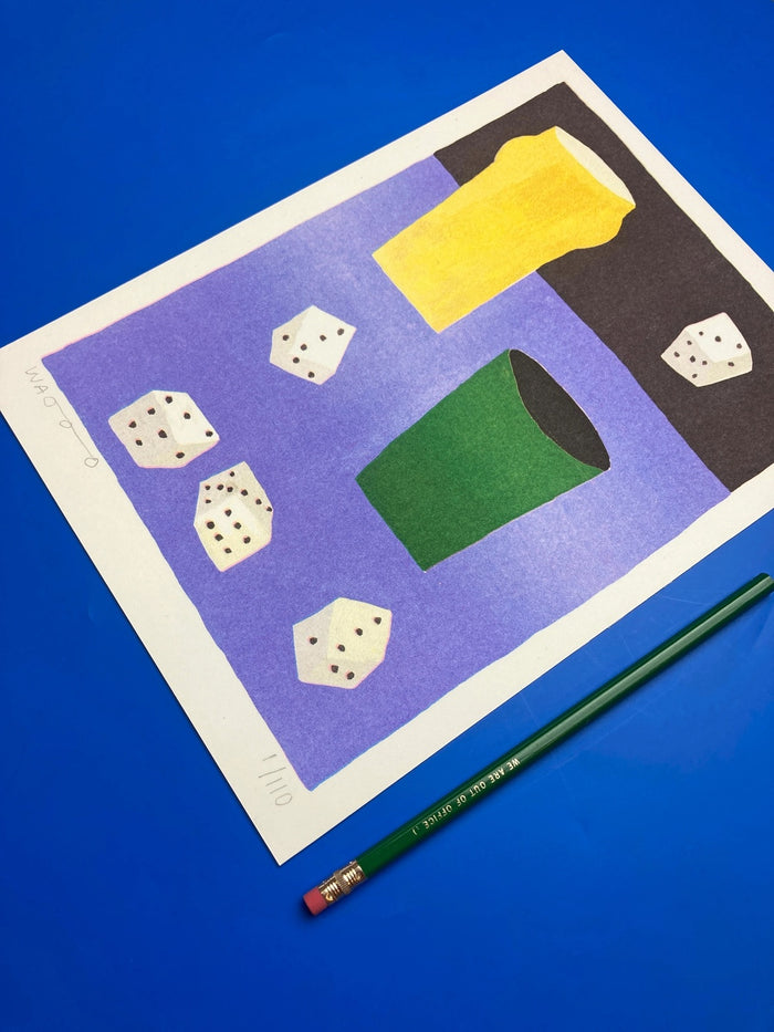A GAME OF YAHTZEE, 21x28 cm — by We are out of office
