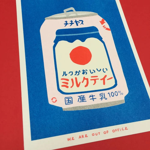 A JAPANESE CAN OF MILKY TEA , 13x18 cm (5x7") — by We are out of office