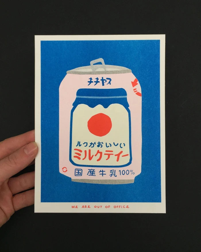 A JAPANESE CAN OF MILKY TEA , 13x18 cm (5x7") — by We are out of office