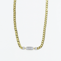 Dainty gold layered necklace, wholesale jewelry for women's boutiques, statement accessory, boutique wholesale jewelry, waterproof necklaces, statement gold necklace, trendy gold jewelry, hypoallergenic jewelry, tarnish-free necklace, gold chain necklace with rectangular crystal pendant