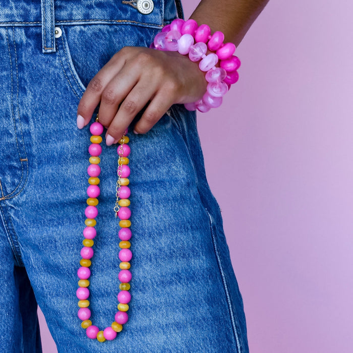 Blush Berry Beaded Necklace
