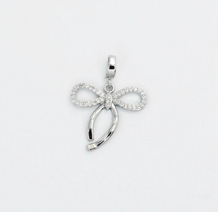 Bow Tie Silver Charm CH-62