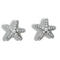 waterproof hypoallergenic silver earrings, tarnish free silver jewelry, dainty silver earrings, silver hoop earrings, handcrafted gemstone silver earrings, boutique wholesale earrings, everyday silver jewelry, high-quality silver earrings,silver sea star