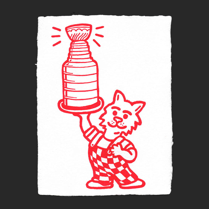 CHAT STANLEY (Original Drawing) - 7" x 9.5" — by Benoit Tardif