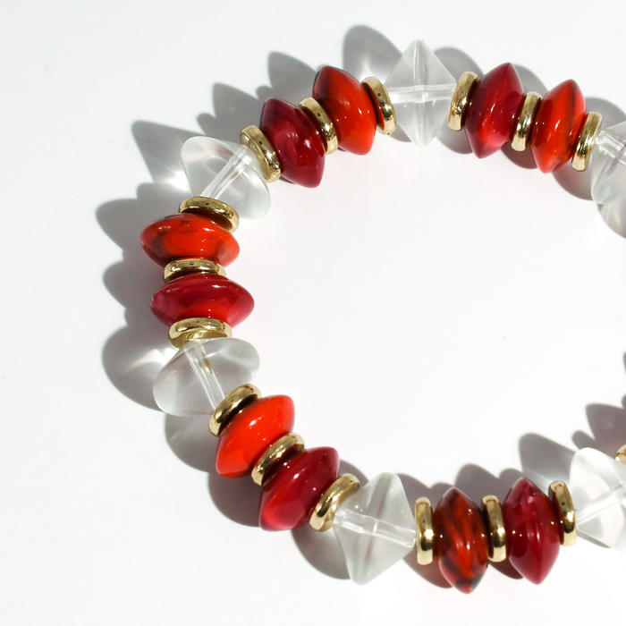 colorful gemstone jewelry, beaded fashion bracelet, gold or silver tone accessory, handcrafted beaded piece, trendy boho chic jewelry, vibrant statement wristwear, artisan handmade design, everyday stackable accessory, fashion jewelry for women, premium jewelry gift idea, boutique style wristwear, elevated modern jewelry