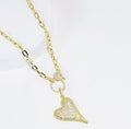Clip Heart Gold Necklace