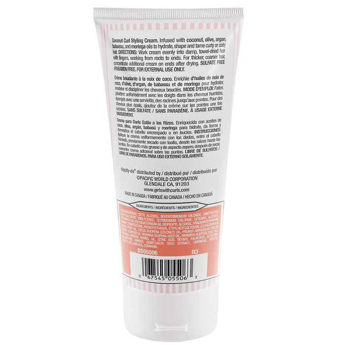 Back of a cosmetic tube with text and branding on a white background