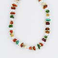 Colorful charms gold necklace featuring gemstone details, layered jewelry design, trendy accessory for women’s jewelry collections, boutique wholesale fashion necklace that is hypoallergenic, tarnish free, and waterproof jewelry with a cute aesthetic statement style