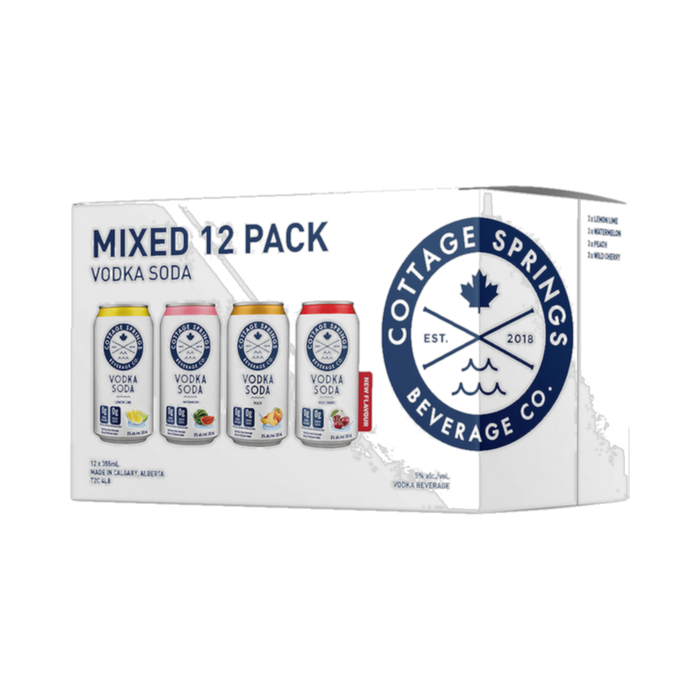 Cottage Springs Vodka Soda Mix Pack — Cooler