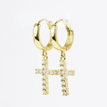 Cross Sparkle Huggies Gold