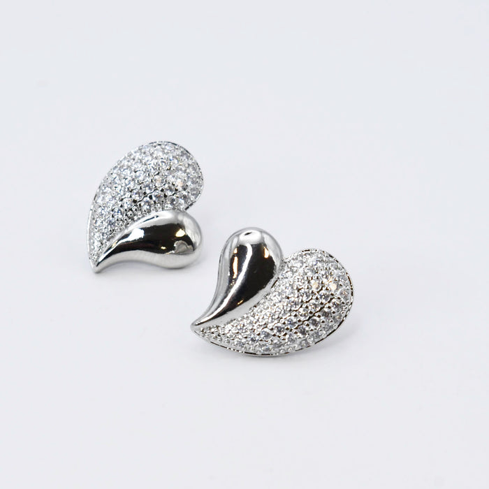 waterproof hypoallergenic silver earrings, tarnish free silver jewelry, dainty silver earrings, silver hoop earrings, handcrafted gemstone silver earrings, boutique wholesale earrings, everyday silver jewelry, high-quality silver earrings,silver heart stud