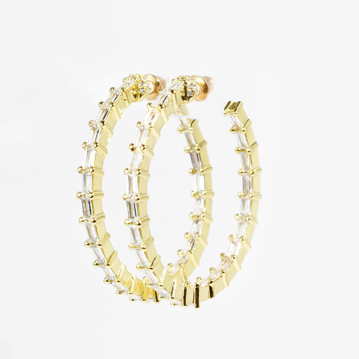 Crystal Crush Hoop Gold
