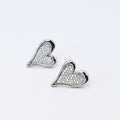 waterproof hypoallergenic silver earrings, tarnish free silver jewelry, dainty silver earrings, silver hoop earrings, handcrafted gemstone silver earrings, boutique wholesale earrings, everyday silver jewelry, high-quality silver earrings,silver heart stud