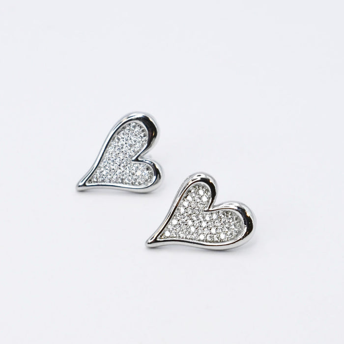 waterproof hypoallergenic silver earrings, tarnish free silver jewelry, dainty silver earrings, silver hoop earrings, handcrafted gemstone silver earrings, boutique wholesale earrings, everyday silver jewelry, high-quality silver earrings,silver heart stud