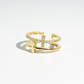 hypoallergenic ring, waterproof ring, tarnish free jewelry, boutique wholesale jewelry, dainty gold ring, gemstone statement ring, sparkly cubic zirconia ring, high quality jewelry gifts, elegant gold plated ring, trendy fashion ring, pastel gemstone ring