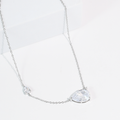 Double Drop Silver Necklace