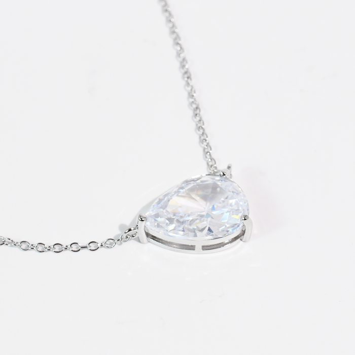 Double Drop Silver Necklace