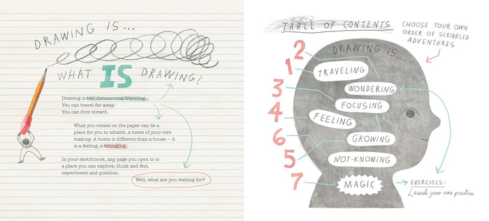 DRAWING IS ... Your Guide to Scribbled Adventures — by Elizabeth Haidle