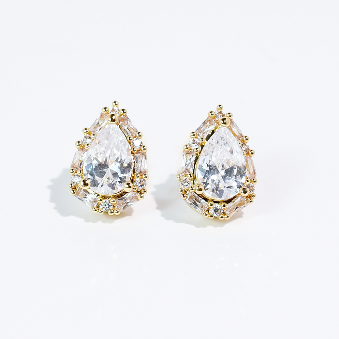 Drop Crystal Stud
