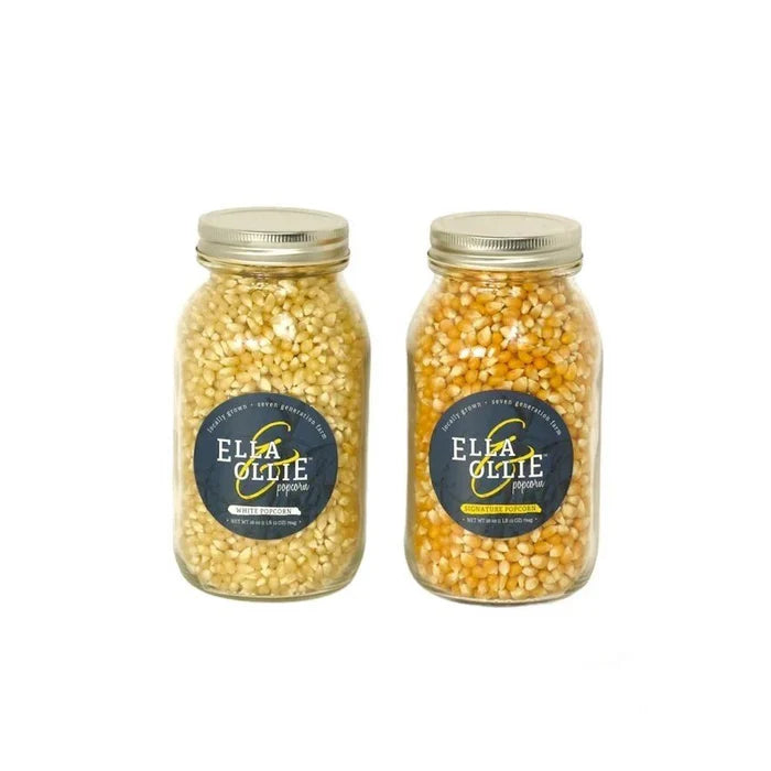 Ella Ollie White Popcorn Jar - Olive Ovation