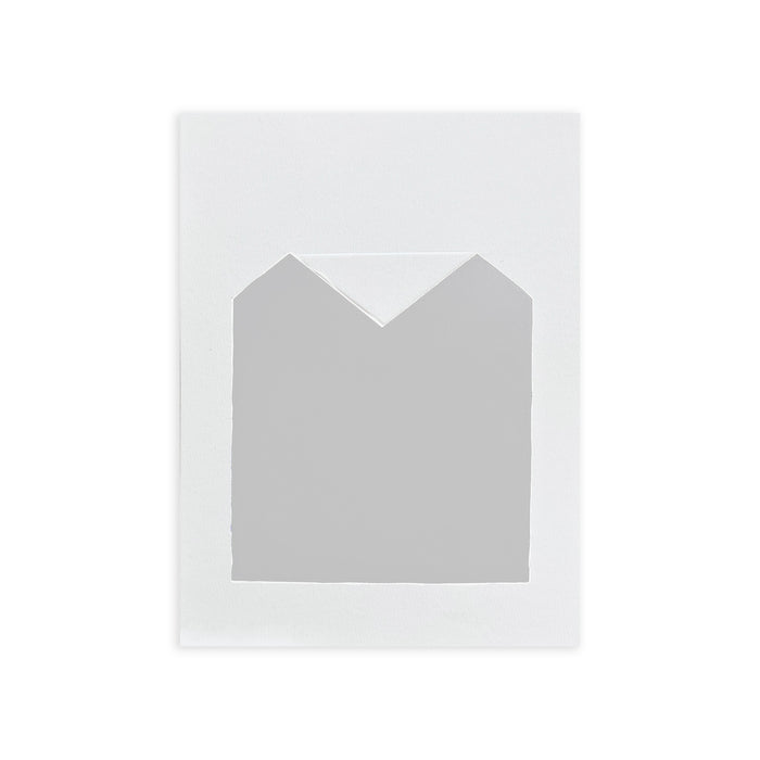 FOLDED SHAPES #01 SILVER, Hot Stamping Print, 15 x 21 cm – by Julie Safirstein