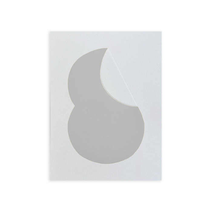 FOLDED SHAPES #02 SILVER, Hot Stamping Print, 15 x 21 cm – by Julie Safirstein