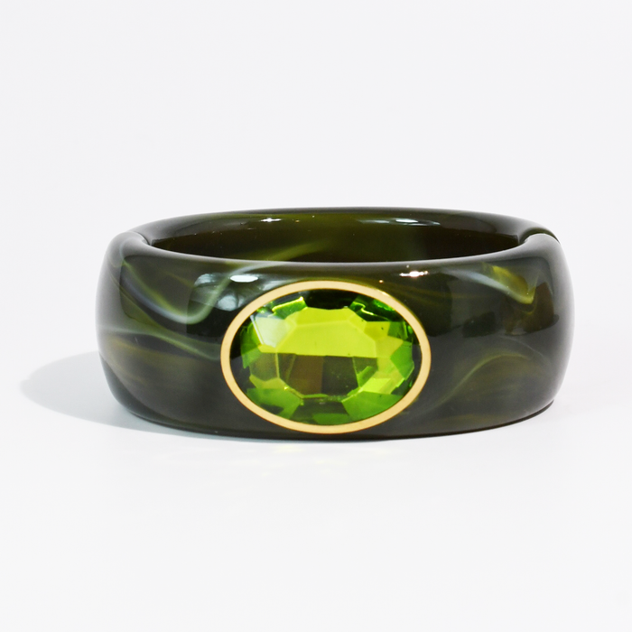 Gemstone Resin Cuff Bracelet