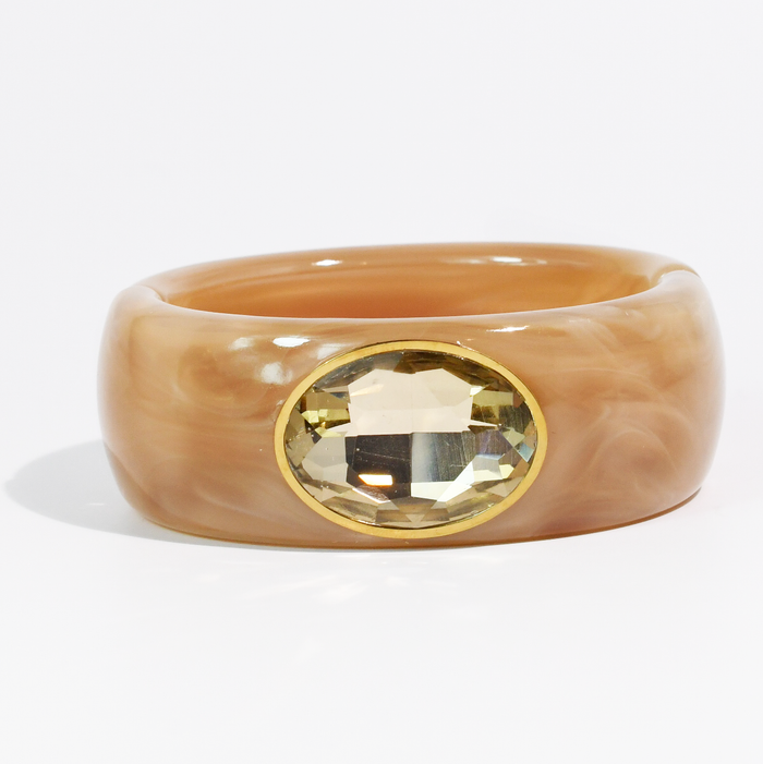Gemstone Resin Cuff Bracelet