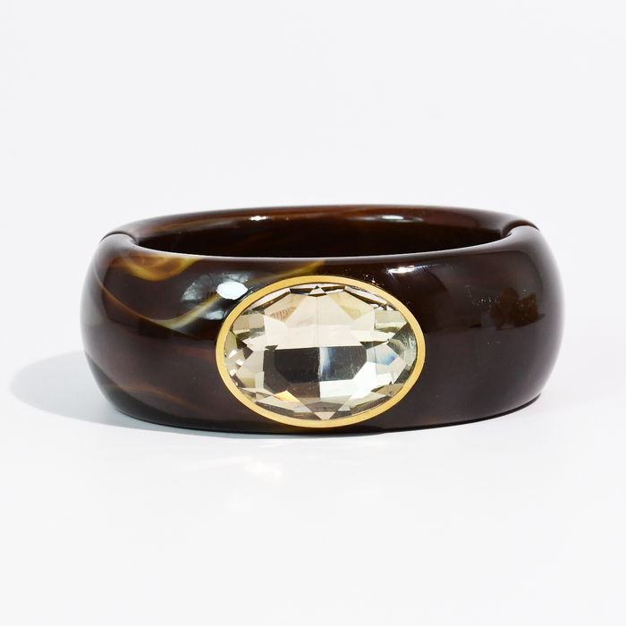 Gemstone Resin Cuff Bracelet