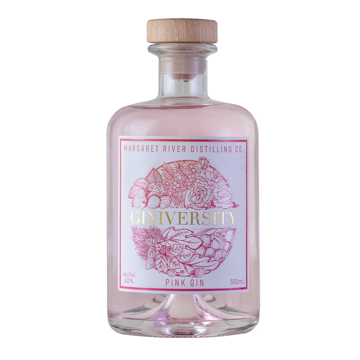 Giniversity Pink Gin 500ml bottle