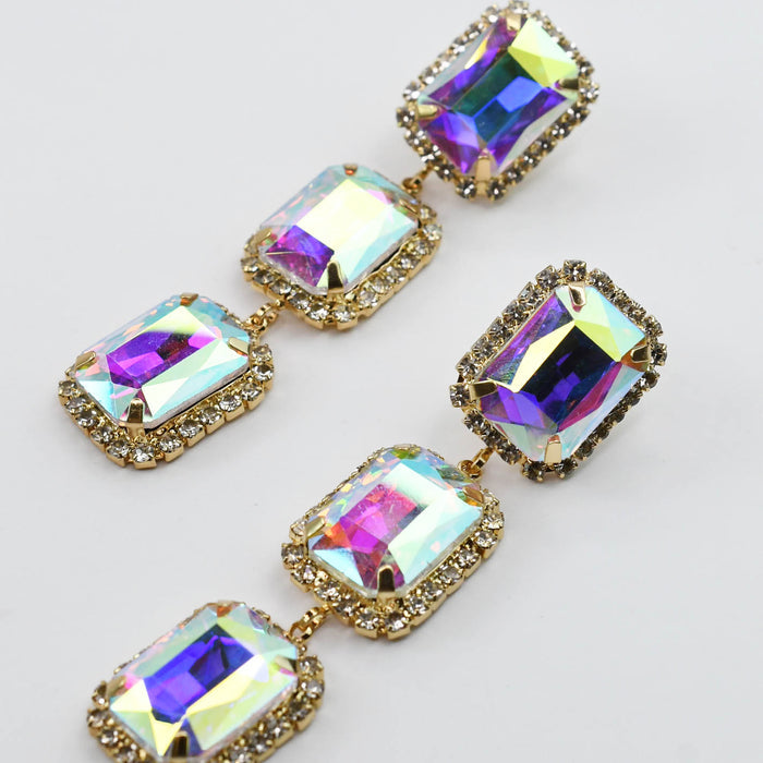 Colorful crystal statement earrings with multicolor beads and sparkling stones, waterproof earrings, tarnish free jewelry, hypoallergenic earrings for sensitive skin, 24k gold dainty earrings, handcrafted gemstone earrings, gold hoop earrings, boutique wholesale earrings, trendy gold jewelry, high quality jewelry gifts