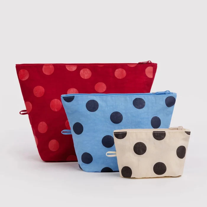 GO POUCH SET "POLKA DOT MIX" — by Baggu