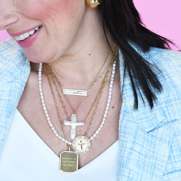 Grace Cross Gold Necklace