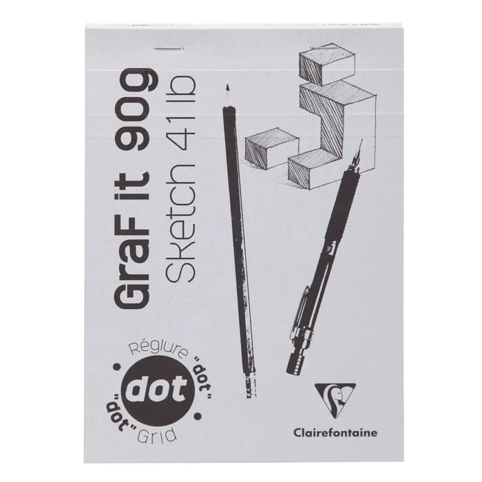 GRAF IT 90G A5 - Dotted Grid Drawing Pad (Multiple colors) — by Clairefontaine