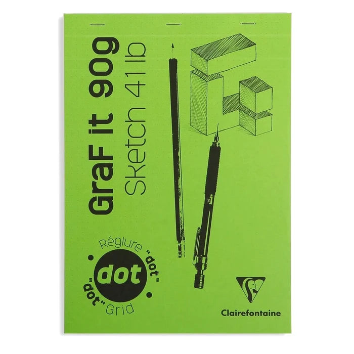 GRAF IT 90G A5 - Dotted Grid Drawing Pad (Multiple colors) — by Clairefontaine