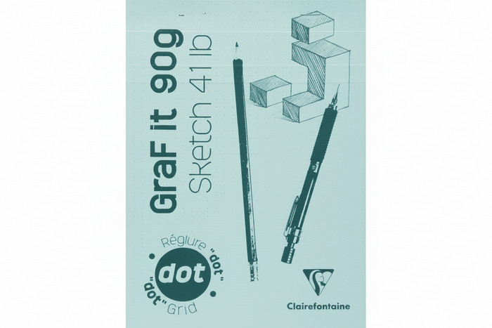 GRAF IT 90G A5 - Dotted Grid Drawing Pad (Multiple colors) — by Clairefontaine