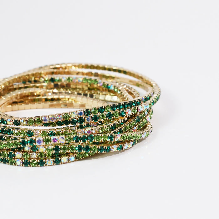 Greens Crystal Bracelet Set