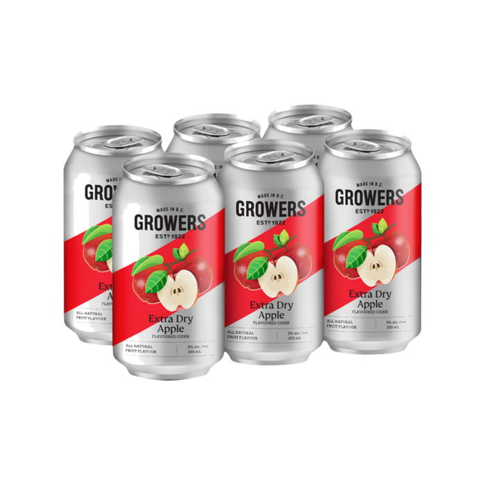 Growers Extra Dry Apple 6pk Can — Cider