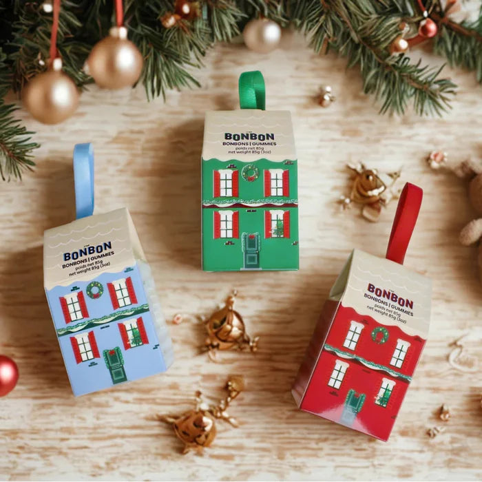 GUMMY FILLED ORNAMENTS – CHRISTMAS HOUSE — by La boîte à bonbons