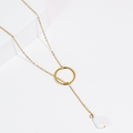 Halo Drop Pearl Necklace
