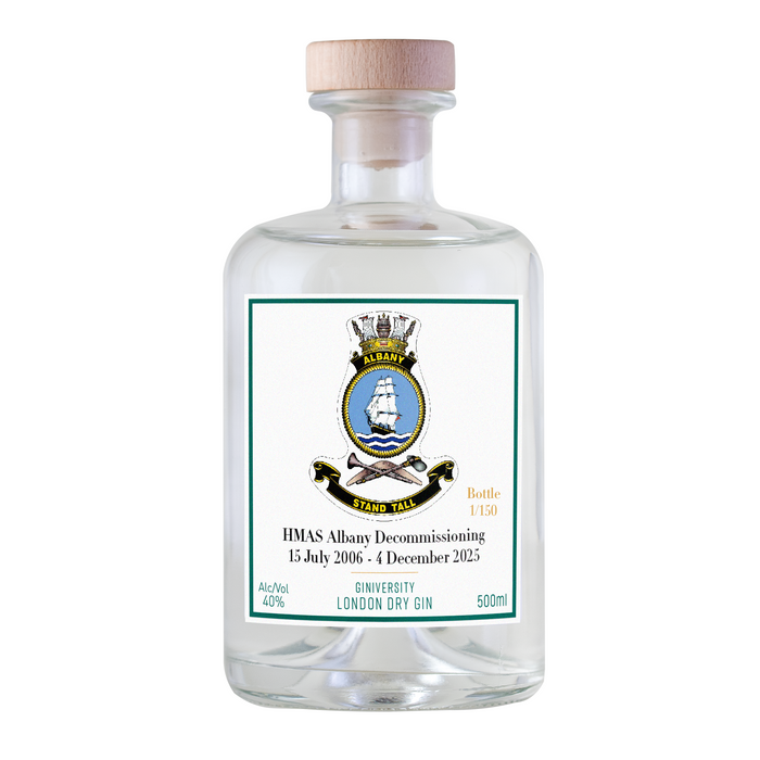 HMAS Albany Giniversity London Dry Gin 40% - 500ml