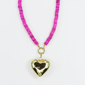 Colorful charms gold necklace featuring gemstone details, layered jewelry design, trendy accessory for women’s jewelry collections, boutique wholesale fashion necklace that is hypoallergenic, tarnish free, and waterproof jewelry with a cute aesthetic statement style