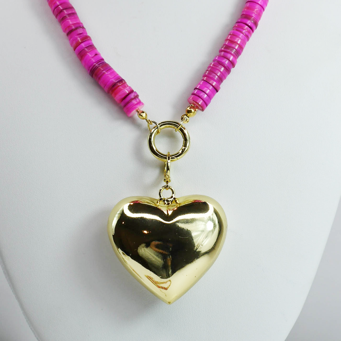 Colorful charms gold necklace featuring gemstone details, layered jewelry design, trendy accessory for women’s jewelry collections, boutique wholesale fashion necklace that is hypoallergenic, tarnish free, and waterproof jewelry with a cute aesthetic statement style