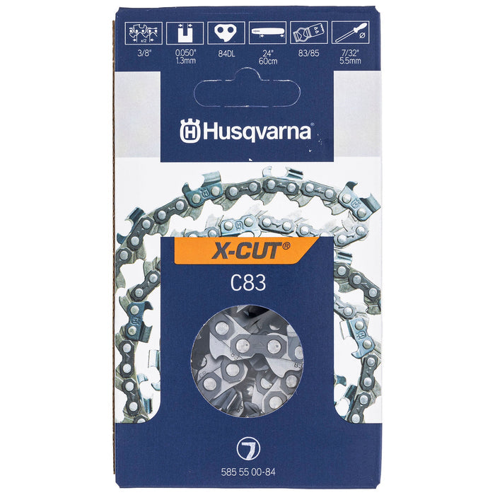 Husqvarna C83 Full Chisel X-CUT Chainsaw Chain (2-Pack)