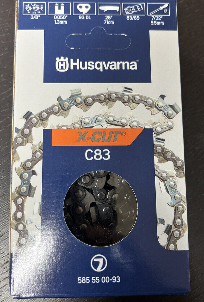 Husqvarna C83 Full Chisel X-CUT Chainsaw Chain (2-Pack)