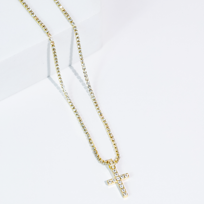 Iced Cross Necklace